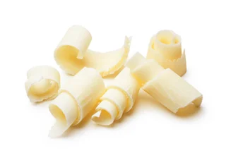 white chocolate shavings