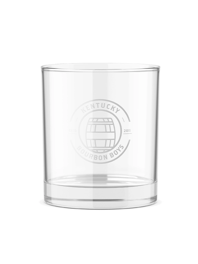 Kentucky Bourbon Boys Etched Rocks Glass